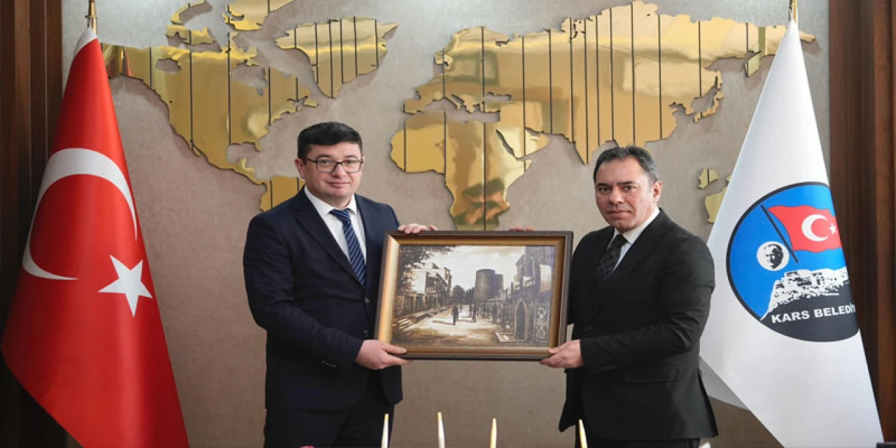Azerbaycan Kars Başkonsolosu’ndan Kars Belediye Başkanı’na Ziyaret.