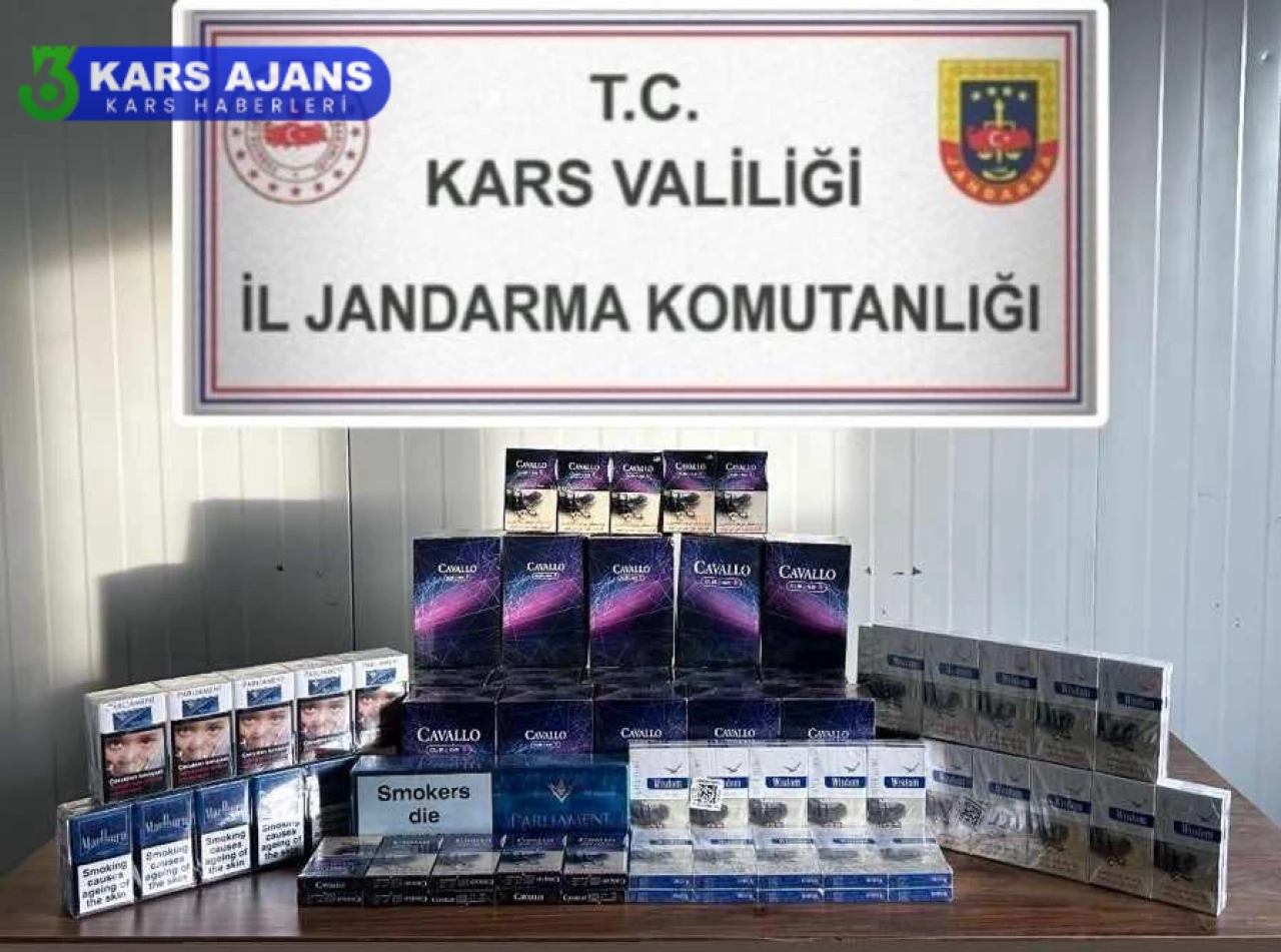 Kars'ta Kaçak Sigara Operasyonunda Yüzlerce Paket Ele Geçirildi