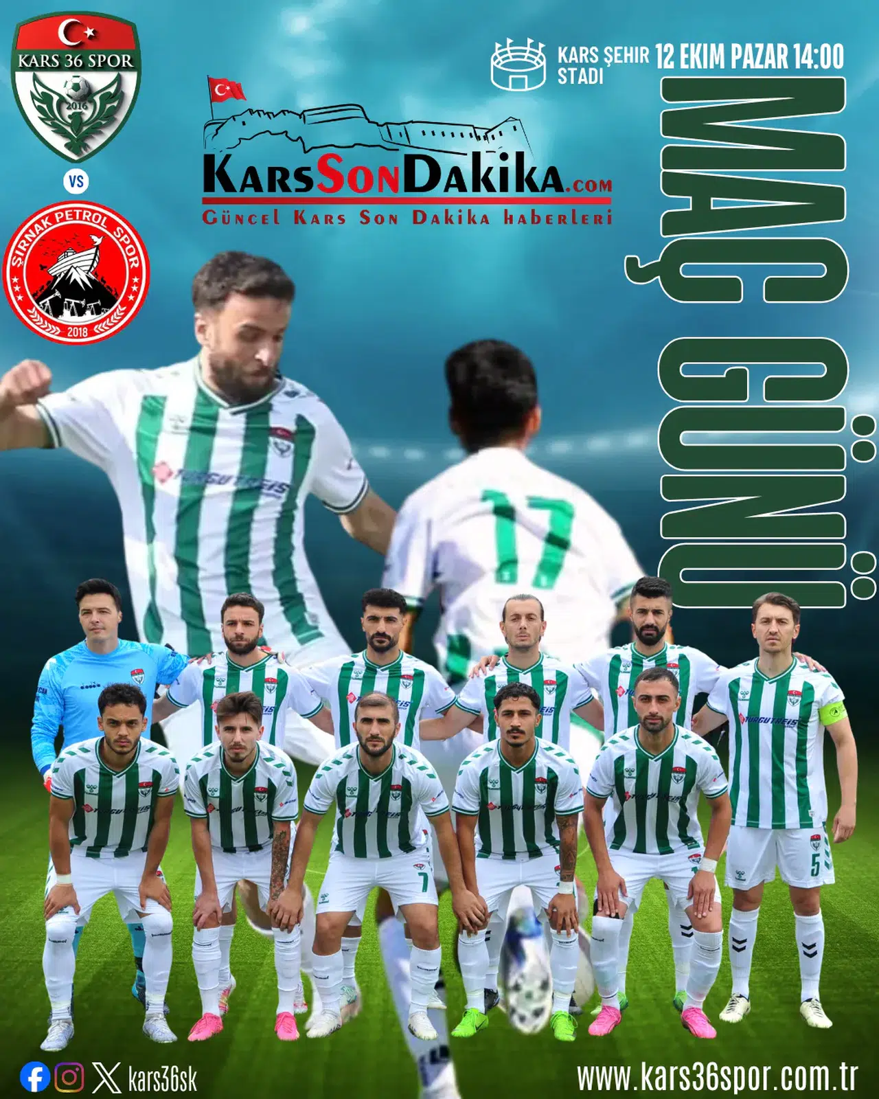 Kars 36 Spor, sezonun ilk maçı için 12 Ekim'de taraftarını bekliyor!