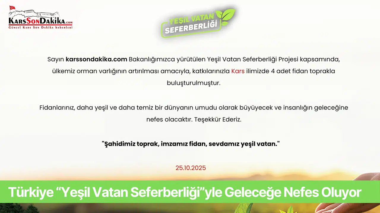 Türkiye “Yeşil Vatan Seferberliği”yle Geleceğe Nefes Oluyor