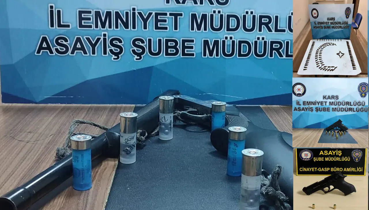 Kars’ta silah operasyonu: Çok sayıda silah ele geçirildi