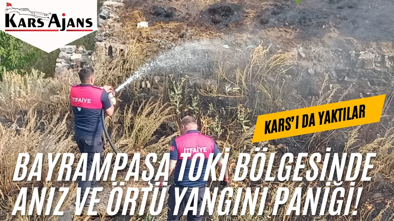 Kars'ta Anız Yangını Paniği: İtfaiye Hızla Müdahele Etti!