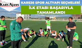 Kars36 Spor Altyapı Seçmeleri İlk Etabı Başarıyla Tamamlandı
