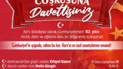 Kars Belediyesi’nden Cumhuriyet’in 102. Yılına Özel Kutlama Programı