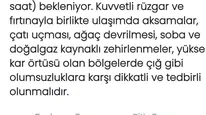 Doğu ve Güneydoğu Anadolu'da Fırtına Uyarısı, Kars Valiliği'nden Dikkat Çağrısı
