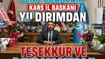 Kars Ülkü Ocakları İl Başkanı, Yıldırımdan Teşekkür ve Kurban Bayramı Mesajı