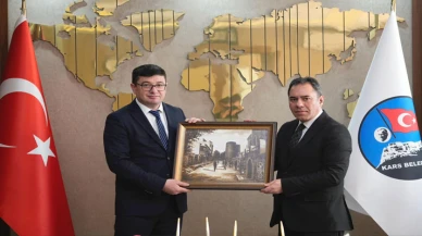 Azerbaycan Kars Başkonsolosu’ndan Kars Belediye Başkanı’na Ziyaret.