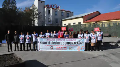 HAK-İŞ Kars’ta 25 Kasım İçin Meydanlarda Şiddete Karşı Ses Yükseltti