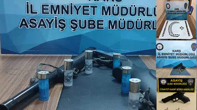 Kars’ta silah operasyonu: Çok sayıda silah ele geçirildi