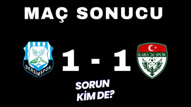 Dersim Spor ve Kars 36 Spor 1-1 berabere kaldı, Puan Kaybına devam.
