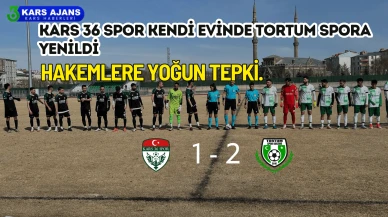 Kars 36 Spor Kendi Evinde Tortum Spora Yenildi, Hakemlere Yoğun Tepki.