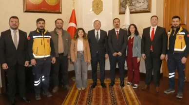 Sağlık Çalışanları Makamında Vali Ziya Polat'ı Ziyaret Etti