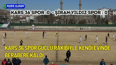 Kars 36 Spor Kendi Evinde Güçlü Rakibiyle Berabere Kaldı.