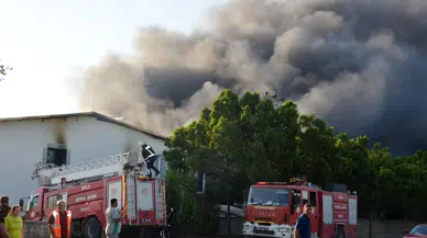 Antalya'da Soğuk Hava Deposu ve İmalathanede Yangın Çıktı