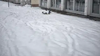 Kars'ta kar kalınlığı 50 cm'yi buldu, ekipler yol açma çalışmalarına hız verdi.