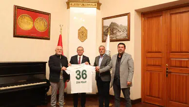 Kars 36 Spor’dan Kars Valisi Ziya Polat’a teşekkür ziyareti