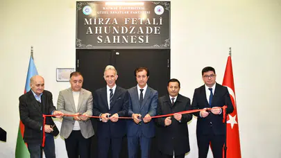 KAÜ’de Mirza Fetali Ahundzade Tiyatro Salonu Törenle Açıldı