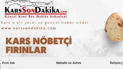 Kars'ta Pazar Günü Açık Olacak Nöbetçi Fırınların Listesi İlan Edildi