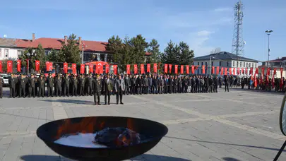 Sarıkamış'ta Atatürk, 87. ölüm yıldönümünde  törenle anıldı