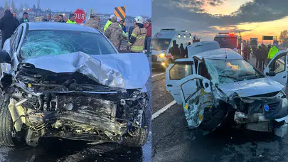 Kars’ta iki otomobilin çarpıştığı kazada 5 kişi yaralandı