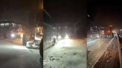 Kars’ta yoğun kar, 5 aracı yolda mahsur bıraktı, ekipler kurtarma çalışmalarına başladı