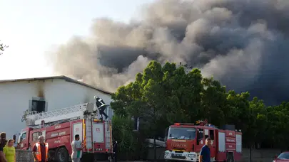 Antalya'da Soğuk Hava Deposu ve İmalathanede Yangın Çıktı