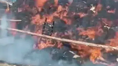 Kars Selim’de Aşağı Damlapınar Köyünde Otluk Yangını