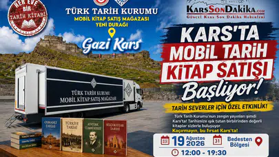 Kars'ta Mobil Tarih Kitap Satışı başlıyor, tarih severler için özel etkinlik!