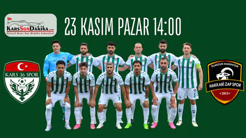 Kars 36 Spor–Hakkari Zap Spor Maçının Hakemleri Açıklandı