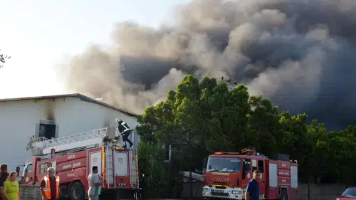 Antalya'da Soğuk Hava Deposu ve İmalathanede Yangın Çıktı