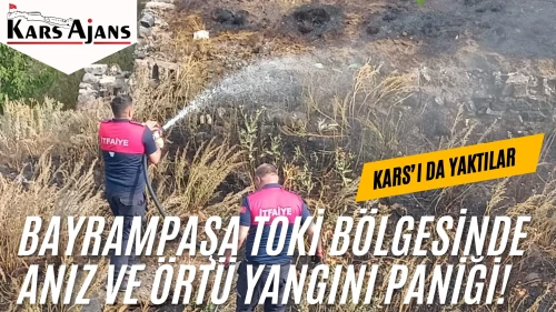 Kars'ta Anız Yangını Paniği: İtfaiye Hızla Müdahele Etti!