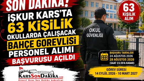Kars'ta İŞKUR, 63 Geçici Personel Alımı için Başvurular Başladı