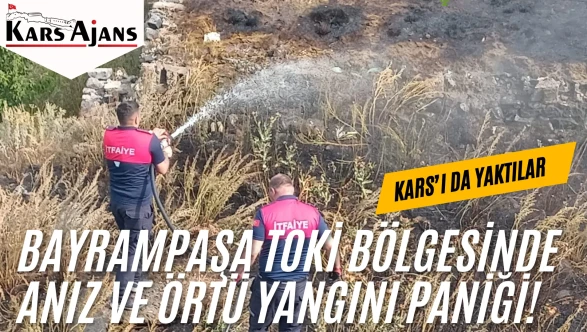 Kars'ta Anız Yangını Paniği: İtfaiye Hızla Müdahele Etti!