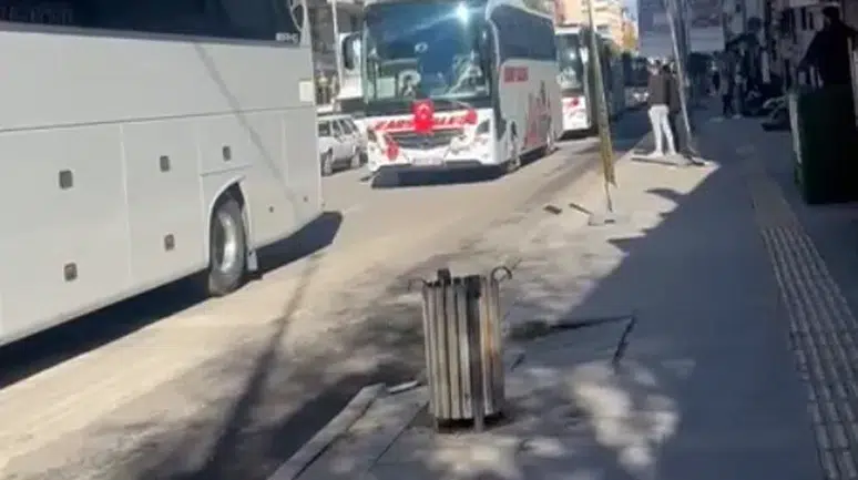 Kars'ta Yeni Şehirler Arası Otobüs Terminali Açılış Öncesi Konvoy