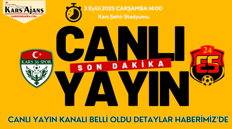 Kars 36 Spor – 24 Erzincanspor Maçı hangi kanalda, Saat kaçta yayınlanacak.
