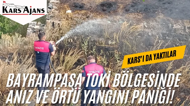 Kars'ta Anız Yangını Paniği: İtfaiye Hızla Müdahele Etti!