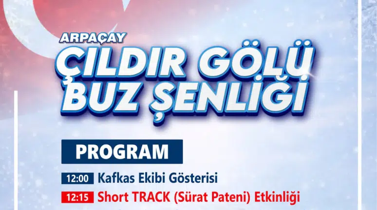 Kars'ta Çıldır Gölü'nde Buz Şenliği Coşkusu 8 Şubat'ta Başlıyor