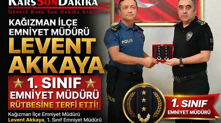 Levent Akkaya, 1. Sınıf Emniyet Müdürü rütbesine terfi etti