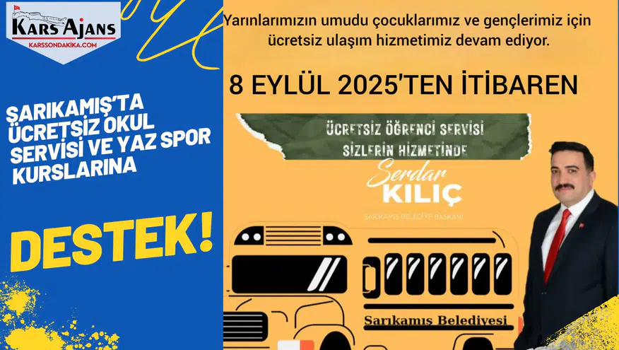 Sarıkamış'ta Ücretsiz Okul Servisi ve Yaz Spor Kursları Başlatılıyor